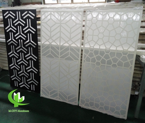 China CNC aluminum carved decorative panel with various patterns laser cutting screen panel supplier