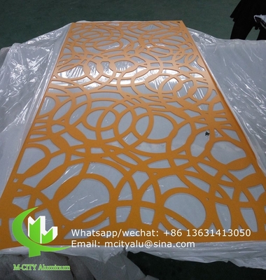 China CNC aluminum carved decorative panel with various patterns laser cutting screen panel 3mm thickness supplier