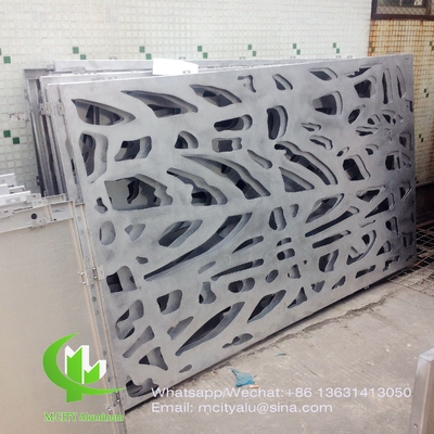 China aluminum cutting screen with various patterns design laser cutting panel for balcony facade window supplier