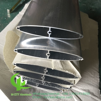 China 100mm Horizontal Fixed sun louver Architectural Aerofoil profile aluminum louver  for facade curtain wall supplier