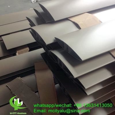 China metal oval Aluminum sun louver Aerofoil profile aluminum louver for window facade supplier