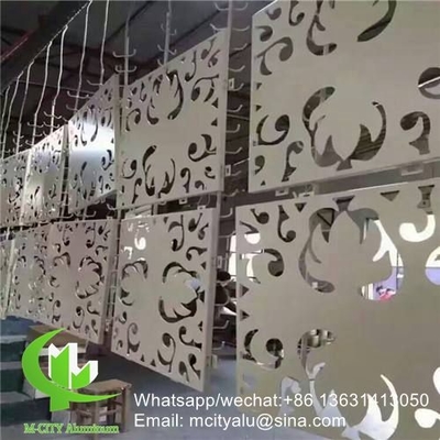 China hollow pattern 2.5mm aluminum cladding panel with pvdf finish for facade curtain wall solid panel single panel supplier