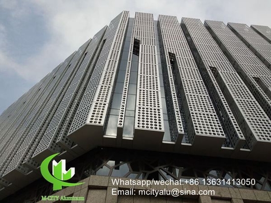 China exterior custom made facade panel Aluminum perforated panel for wall panel with 3mm metal sheet with round hold pattern supplier