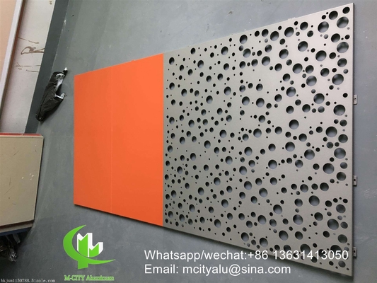 China perforated 3mm metal aluminum cladding panel with powder coated for facade curtain wall solid panel single panel supplier