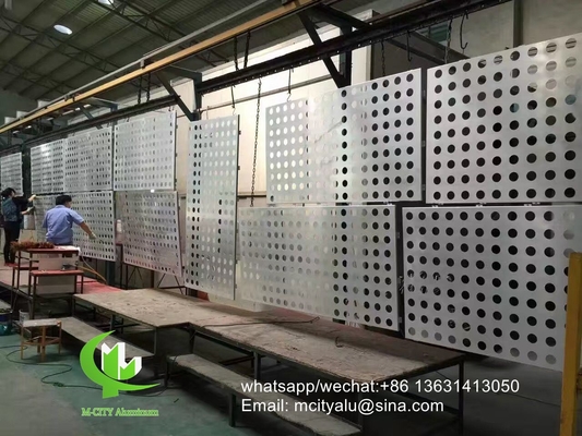 China Aluminum perforated screen for facade curtain wall with 3mm thickness metal panel supplier
