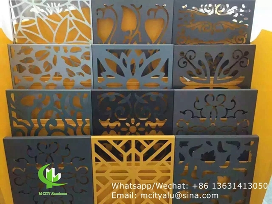 China Aluminum engraved screen sheet for balcony with grey color 3mm metal sheet supplier