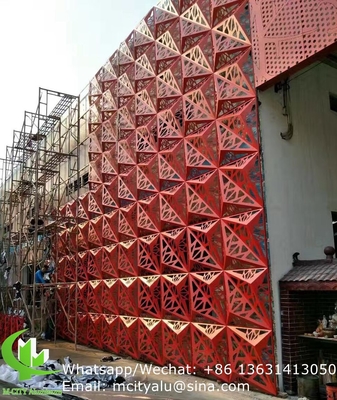China Aluminum bending claddng panel for facade curtain wall with 3mm thickness powder coated supplier