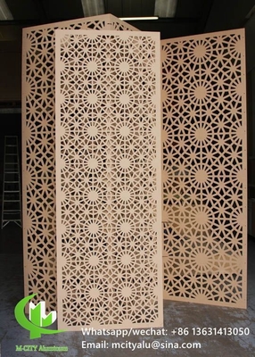 Aluminum perforated panel for wall decoration with 3mm metal sheet with laser cutting craft