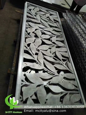 China flower aluminum cutting hollow screen with various patterns design laser cutting panel for balcony facade window supplier