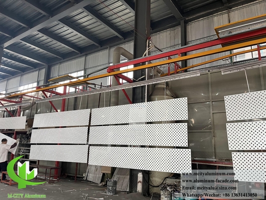 China Powder Coated White Metal Cladding Panel Aluminium Facades Ceiling Decoration supplier