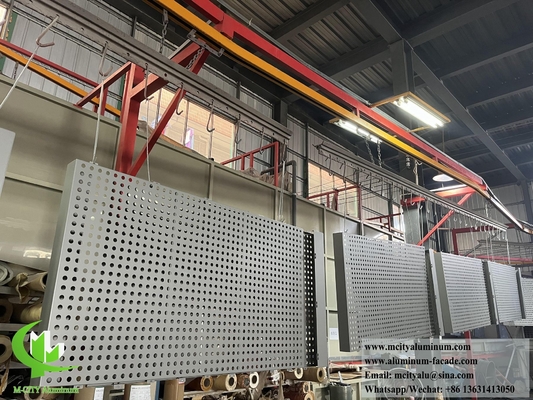 China Perforation Aluminium Sheet Metal Cladding For Ceiling Or Facade Powder Coated supplier