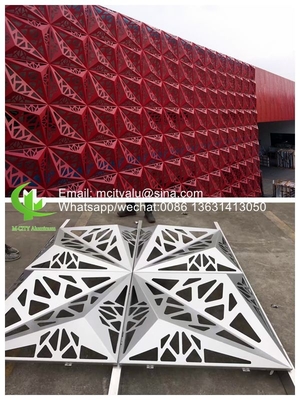 China 3D Aluminum perforated cladding panel for curtain wall facade cladding solid panel l exterior wall panel supplier