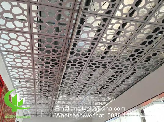 Aluminum hollow wall panel for curtain wall facade cladding wall panel with 2mm thickness perforated screen