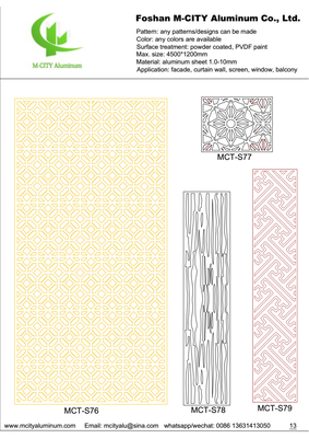 Decorative metal sheet Aluminum perforated decorative panel for curtain wall facade cladding wall panel