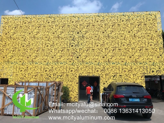 China Metal aluminum perforated cladding panel with art patterns perforation used for building facade supplier