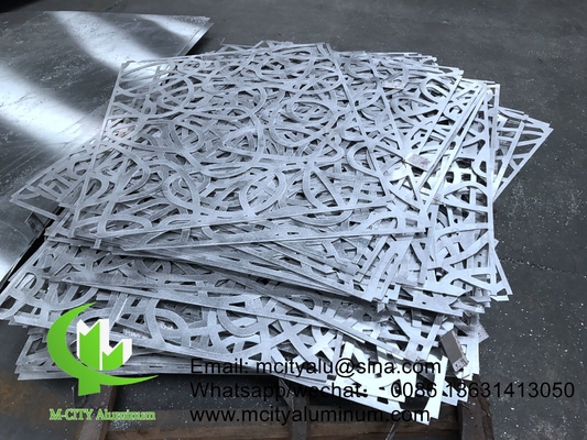 China Aluminum perforated sceen for balcony with 3mm metal sheet with powder coated supplier