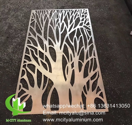 China metal garden screen aluminium privacy screen metal facade cladding sheet 2.5m wall facade decoration supplier