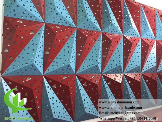 China 3D aluminum cladding perforated facades  metal facades system supplier
