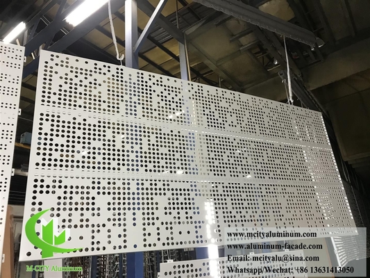 China Aluminum Cladding Panel With Perforated Pattern 3mm Thickness Metal Sheet supplier