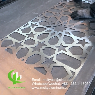 arab style aluminium screen metal facade cladding bending sheet 2.5mm thickness for curtain wall facade decoration