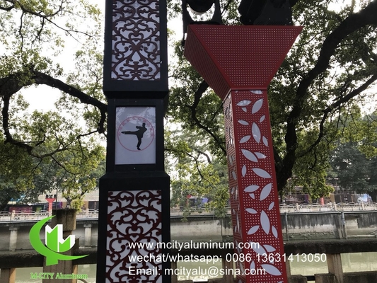 China exterior decorative cover for street lamp custom made Aluminum perforated panel for wall panel supplier