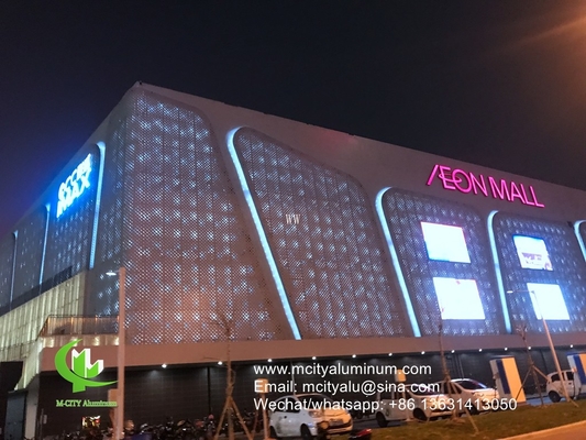 China Architectural aluminum perforated cladding with art patterns perforation used for building facade supplier