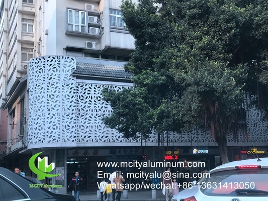 China metal Aluminum perforated panel for facade privacy screen fence with 2mm thickness metal perforation screen supplier
