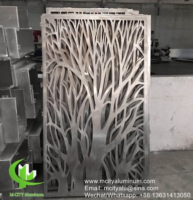 China Tree Aluminum perforated sceen for balcony with 3mm metal sheet with powder coated supplier
