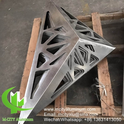 China 3d metal garden screen aluminium privacy screen metal facade cladding sheet 2.5m wall facade decoration supplier