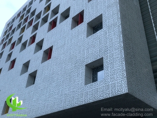 China Architectural aluminum perforated cladding with art patterns perforation used for building facade supplier