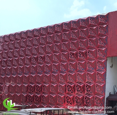 China Powder coating Metal aluminum perforated 3D facade cladding for facade exterior cladding supplier