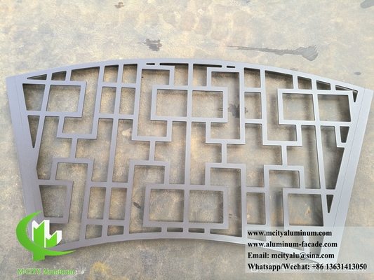 Laser Cut Metal Screen Solid Aluminium Panels For Wall Decoration