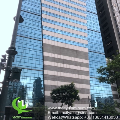 China Metal aluminum panel curtain wall aluminum solid panel facade cladding for facade covering supplier