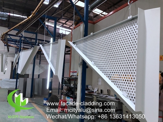 China white color paint Metal aluminium perforated panel cladding for facade exterior cladding supplier