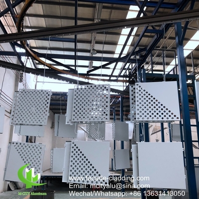 China white color Powder coated Metal aluminium perforated panel cladding for facade exterior cladding supplier