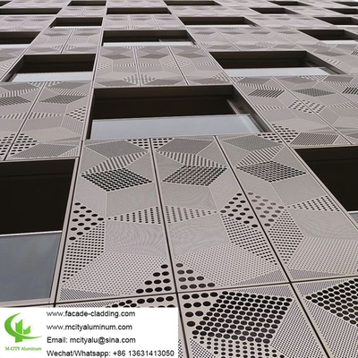 China gold color  Metal aluminium facade cladding for facade exterior cladding supplier