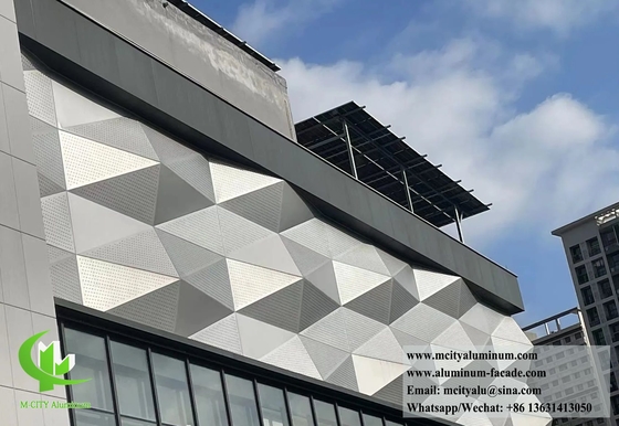 3D Metal Cladding Aluminum Panels For Architectural Facades And Wall Cladding System