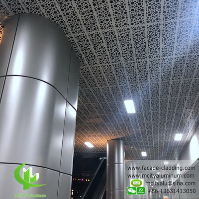 China Aluminum ceiling fluorocarbon perforated aluminum panel curtain wall aluminum panel for facade cladding supplier