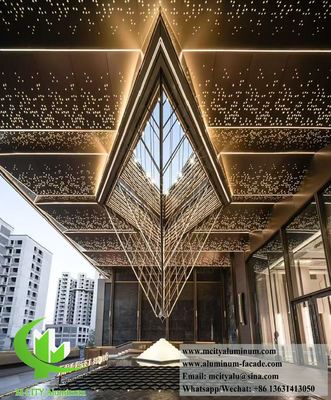 3D Facade Design Metal Sheet Aluminium Cladding Perforated Sheet