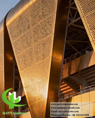 Perforated aluminum facade system wall cladding decoration China factory