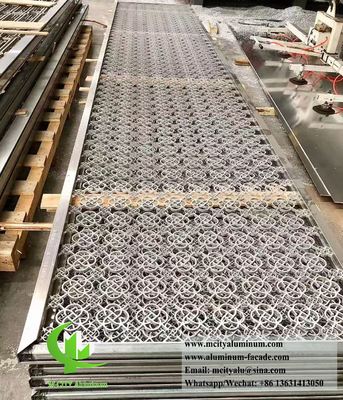 Laser Cut Aluminum Screen Metal 10mm Perforated Partition with 10mm framing