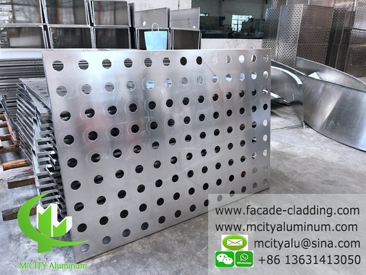 China metal aluminum sheet aluminum solid panel curtain wall cladding perforated pattern supplier