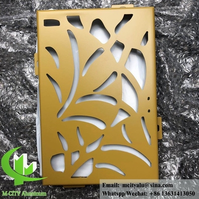 China architectural aluminum facade for wall cladding powder coated RAL color gold color supplier