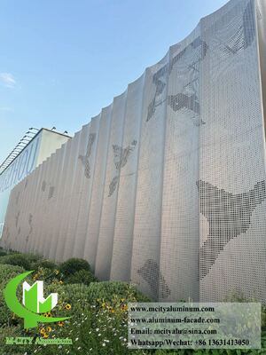 3D Curved & Image Perforated Aluminum Facade Panels
