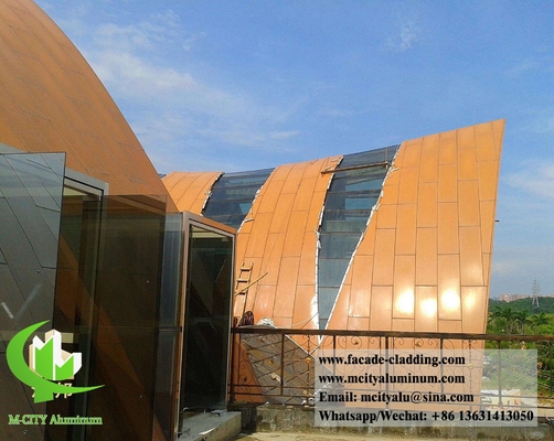 China Curved aluminum panel formed cladding panel for roof cladding supplier