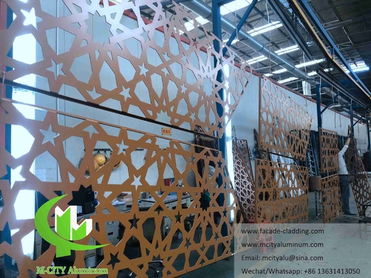 China Metal screen aluminum Laser Cut Sheet Aluminum Facades For Mosque Mashrabiya supplier