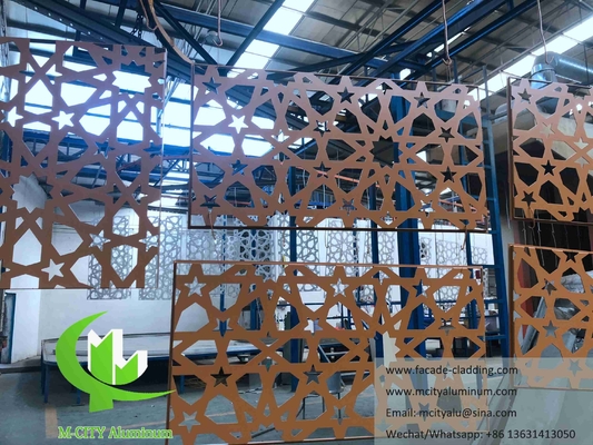 China Metal Wall Panels Laser Cut Sheet Aluminum Facades For Mosque Mashrabiya supplier