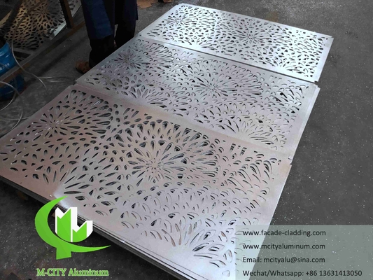 Aluminum wall panel exterior perforated cnc carved panel for building decoration