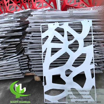 Exterior Architectural aluminum facade laser cut for wall cladding