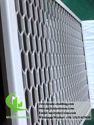 China Aluminum expanded mesh architectural screen panel for exterior facade supplier